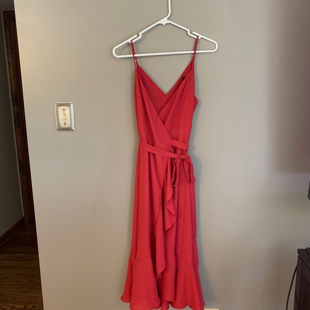 Berry pink wrap dress